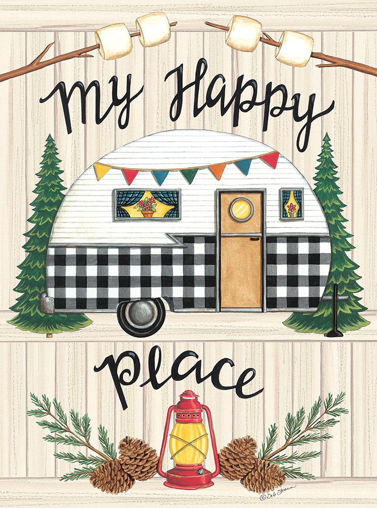 Camper My Happy Place art print by Deb Strain for $57.95 CAD