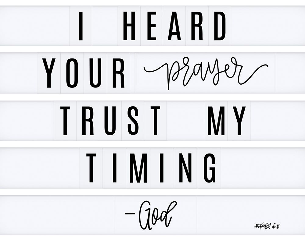 Trust My Timing art print by Imperfect Dust for $57.95 CAD