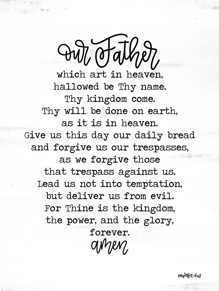 Lords Prayer art print by Imperfect Dust for $57.95 CAD