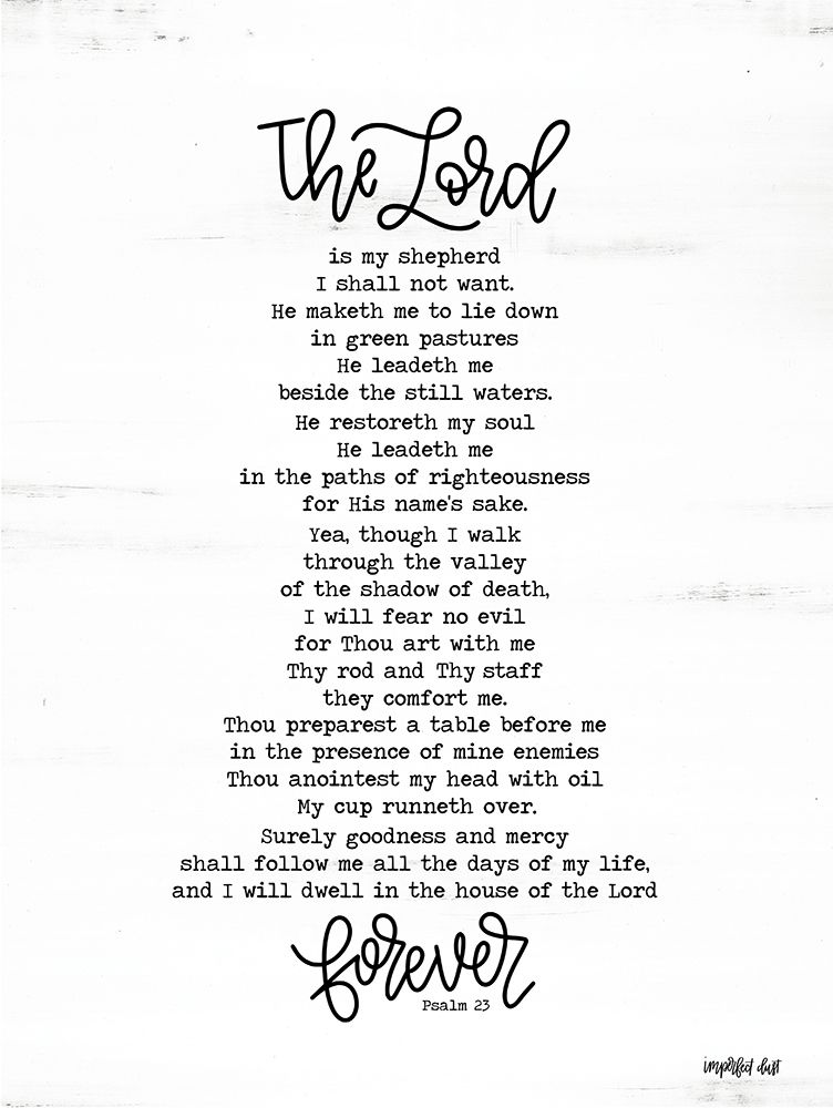 Psalm 23 art print by Imperfect Dust for $57.95 CAD