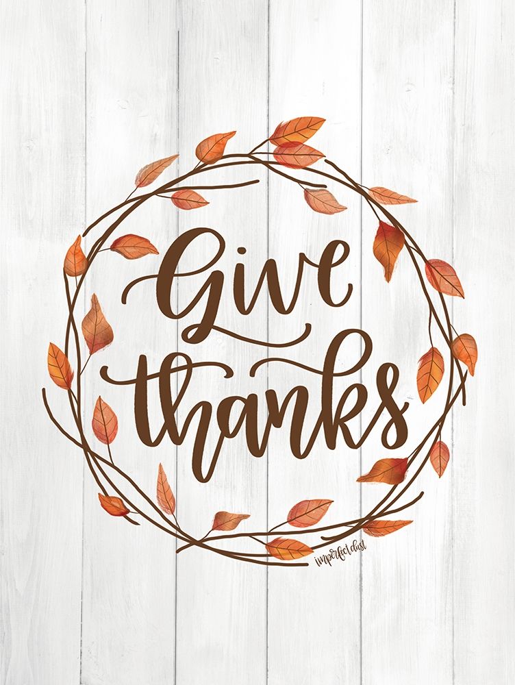 Give Thanks Wreath art print by Imperfect Dust for $57.95 CAD