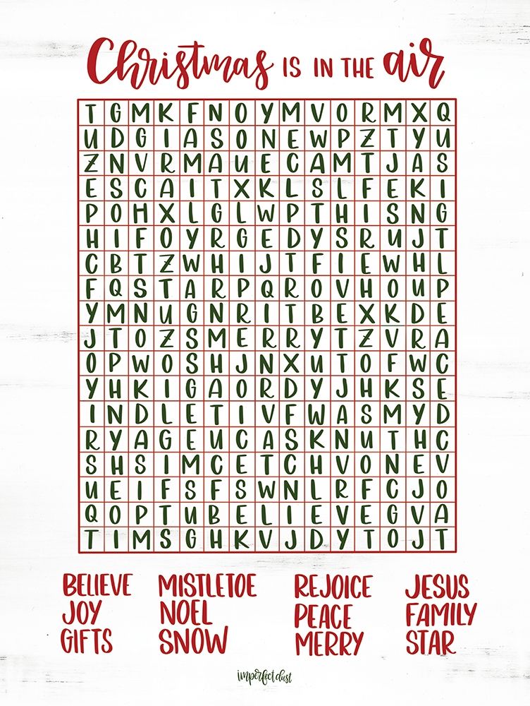 Christmas Word Search art print by Imperfect Dust for $57.95 CAD