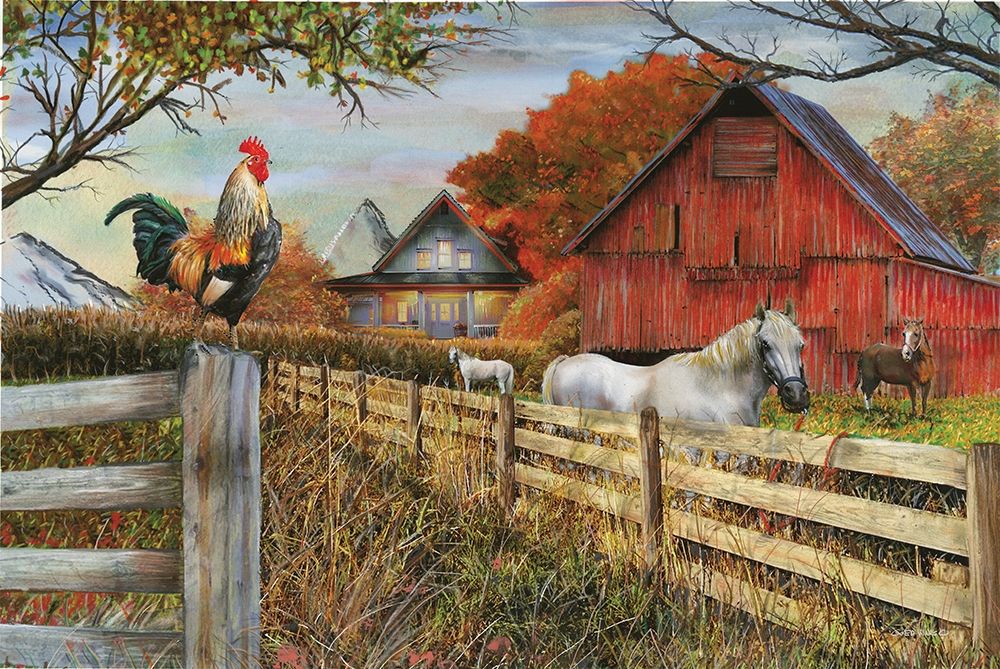 Standing Guard Rooster art print by Ed Wargo for $57.95 CAD