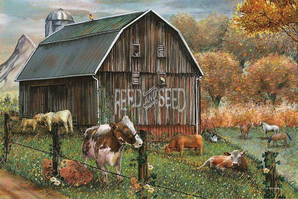 Feed and Seed Farm art print by Ed Wargo for $57.95 CAD