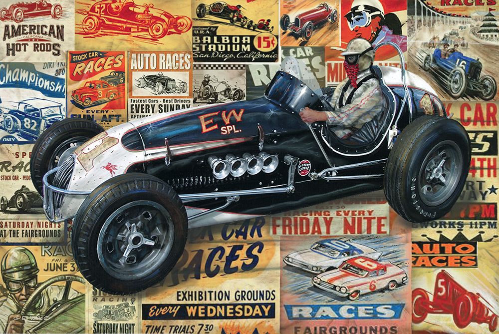 Vintage Stock Car Racing II art print by Ed Wargo for $57.95 CAD