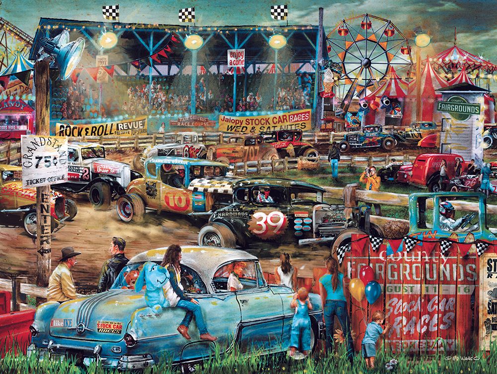 Fairground Stock Car Races art print by Ed Wargo for $57.95 CAD