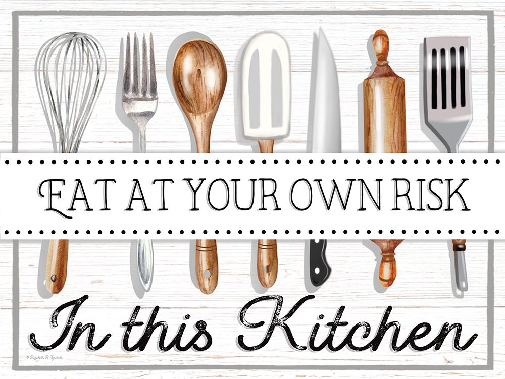 Eat At Your Own Risk art print by Elizabeth Tyndall for $57.95 CAD