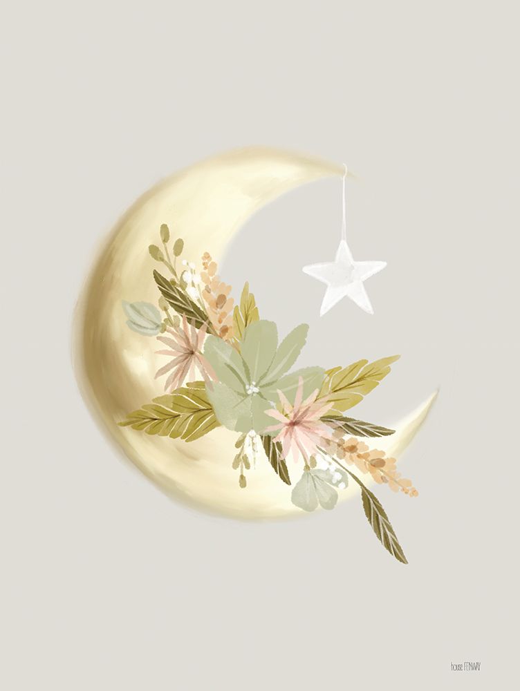 Sweet Dreams Boho Moon art print by House Fenway for $57.95 CAD