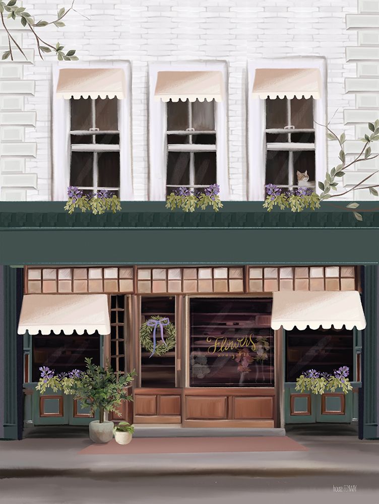 Flower Shop Storefront art print by House Fenway for $57.95 CAD
