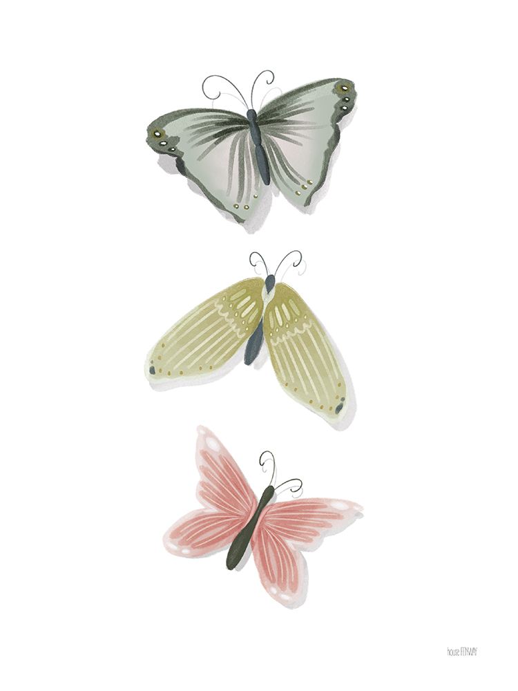 Watercolor Butterflies art print by House Fenway for $57.95 CAD