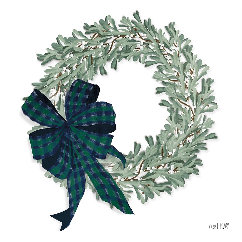 Mistletoe Wreath   art print by House Fenway for $57.95 CAD