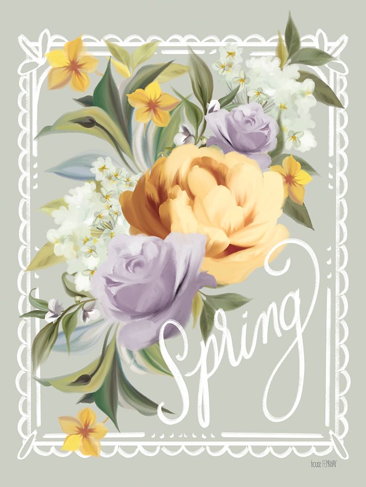 Sunny Spring Floral art print by House Fenway for $57.95 CAD