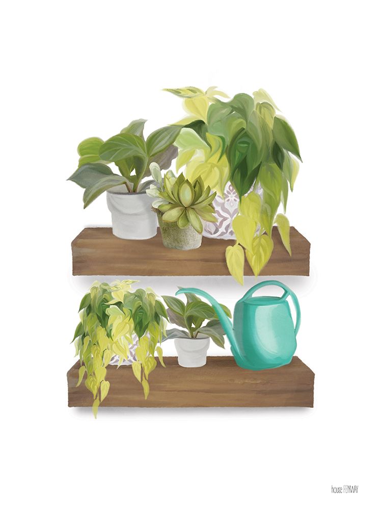 Plant Lover Shelves art print by House Fenway for $57.95 CAD