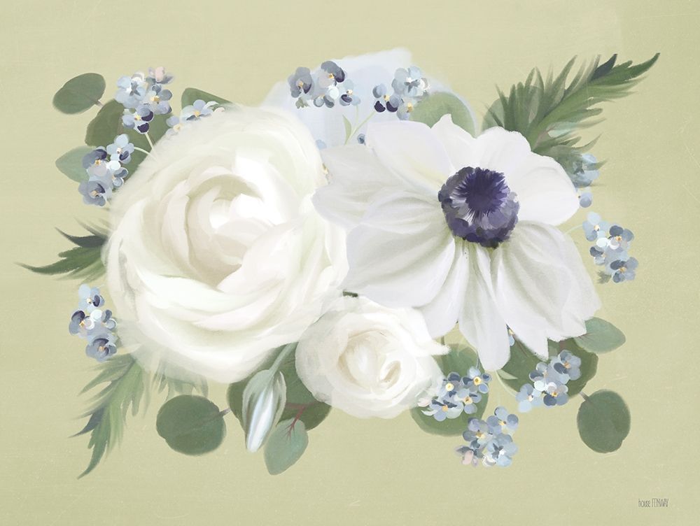Anemone in Sage II art print by House Fenway for $57.95 CAD