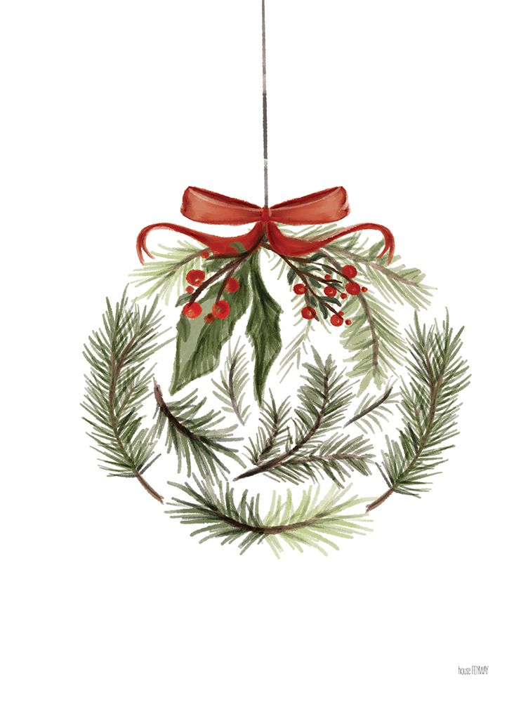Evergreen Ornament I art print by House Fenway for $57.95 CAD