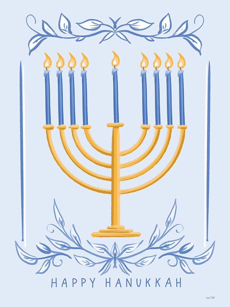 Happy Hanukkah art print by House Fenway for $57.95 CAD