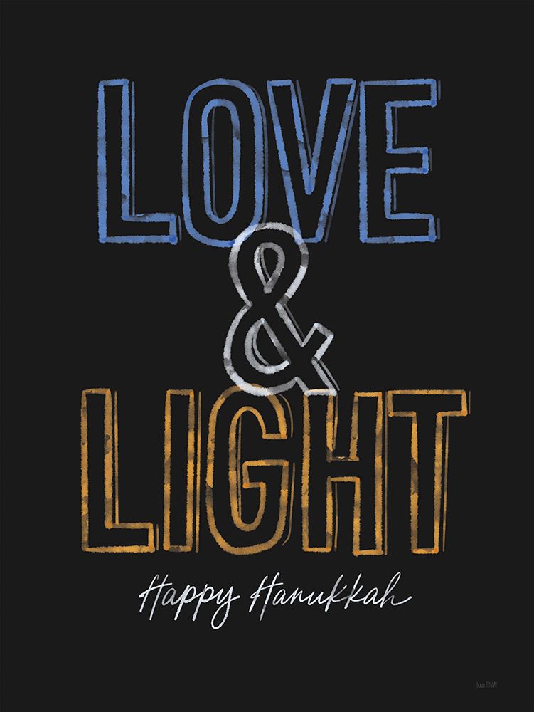 Love And Light Hanukkah art print by House Fenway for $57.95 CAD