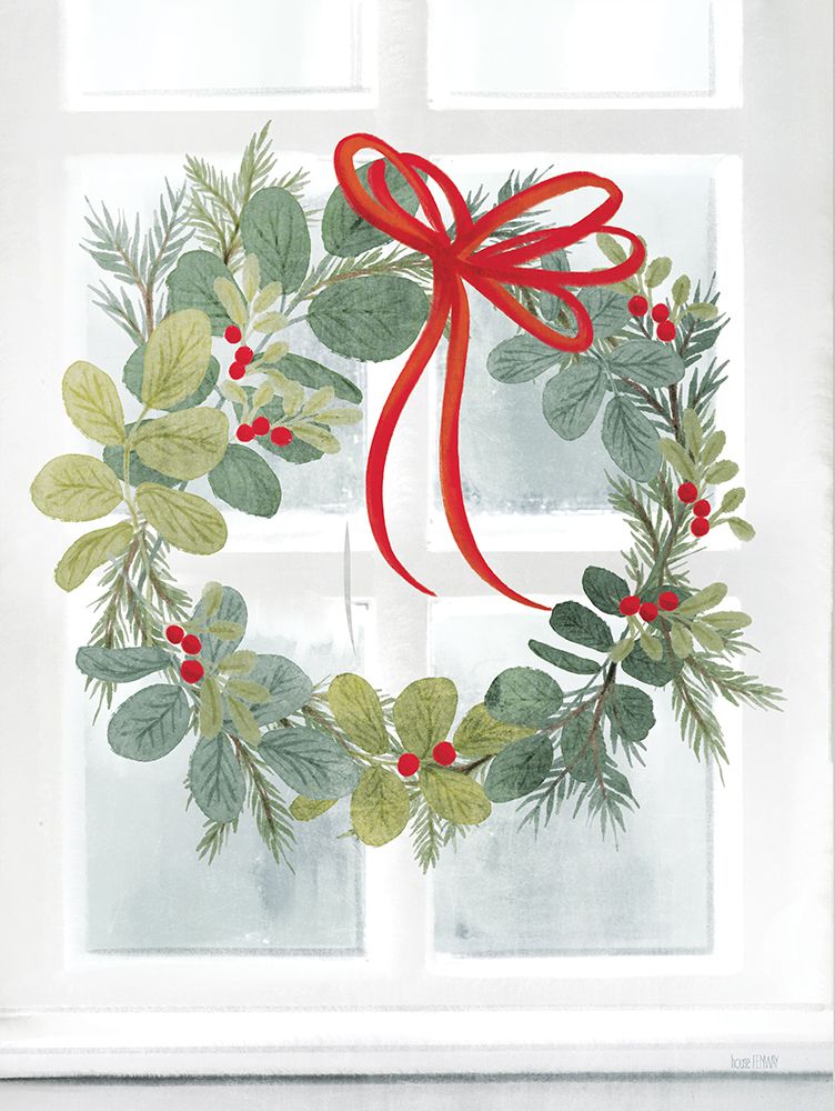 Holly Berry Window art print by House Fenway for $57.95 CAD