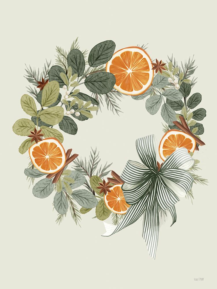 Cinnamon and Citrus Wreath art print by House Fenway for $57.95 CAD