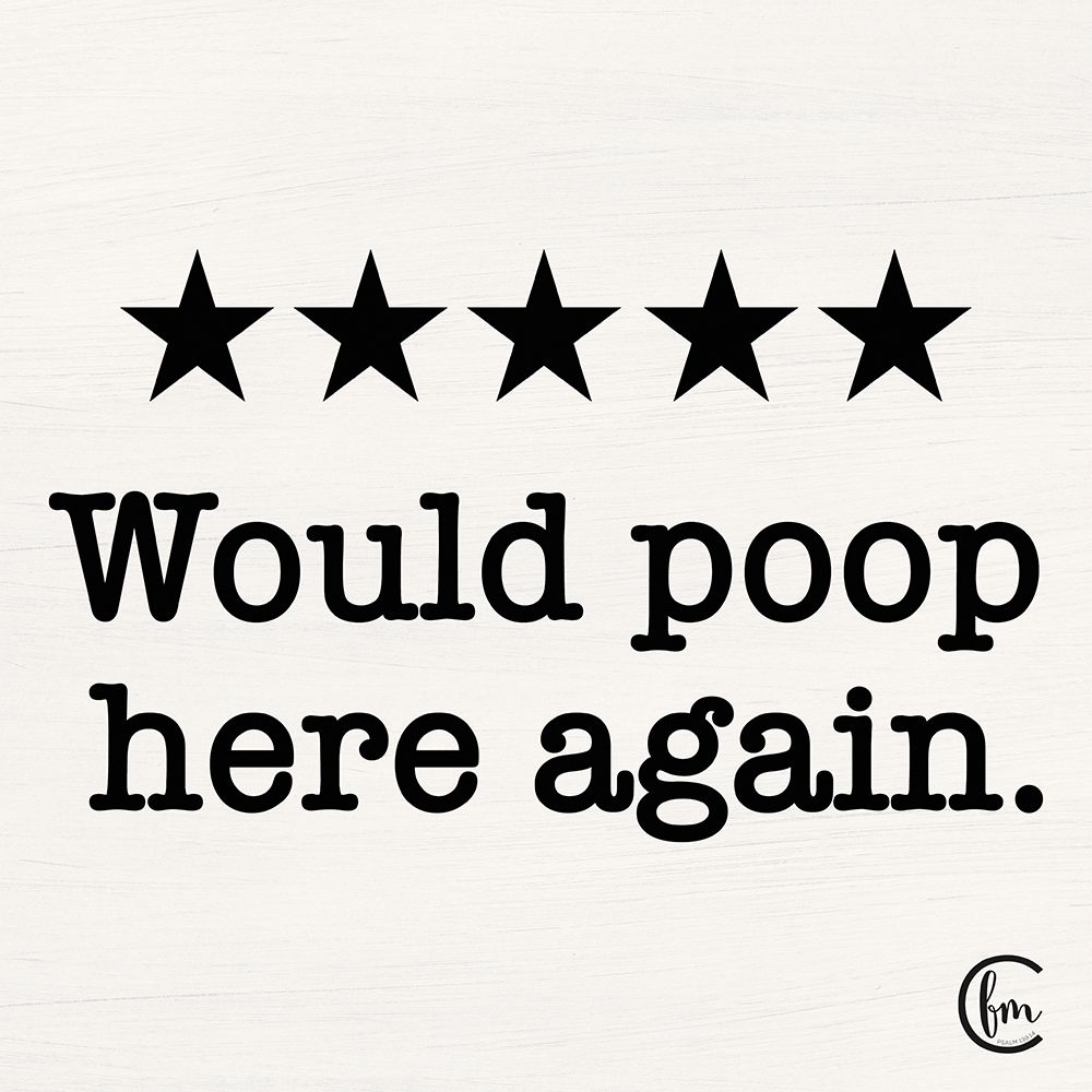 Bathroom Review art print by Fearfully Made Creations for $57.95 CAD