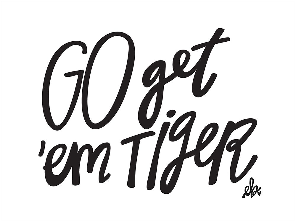 Go Getem Tiger art print by Erin Barrett for $57.95 CAD