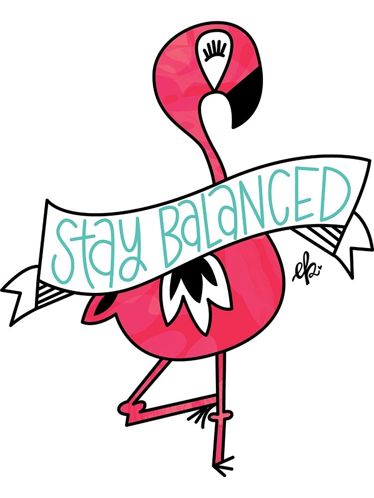 Flamingo Stay Balanced art print by Erin Barrett for $57.95 CAD