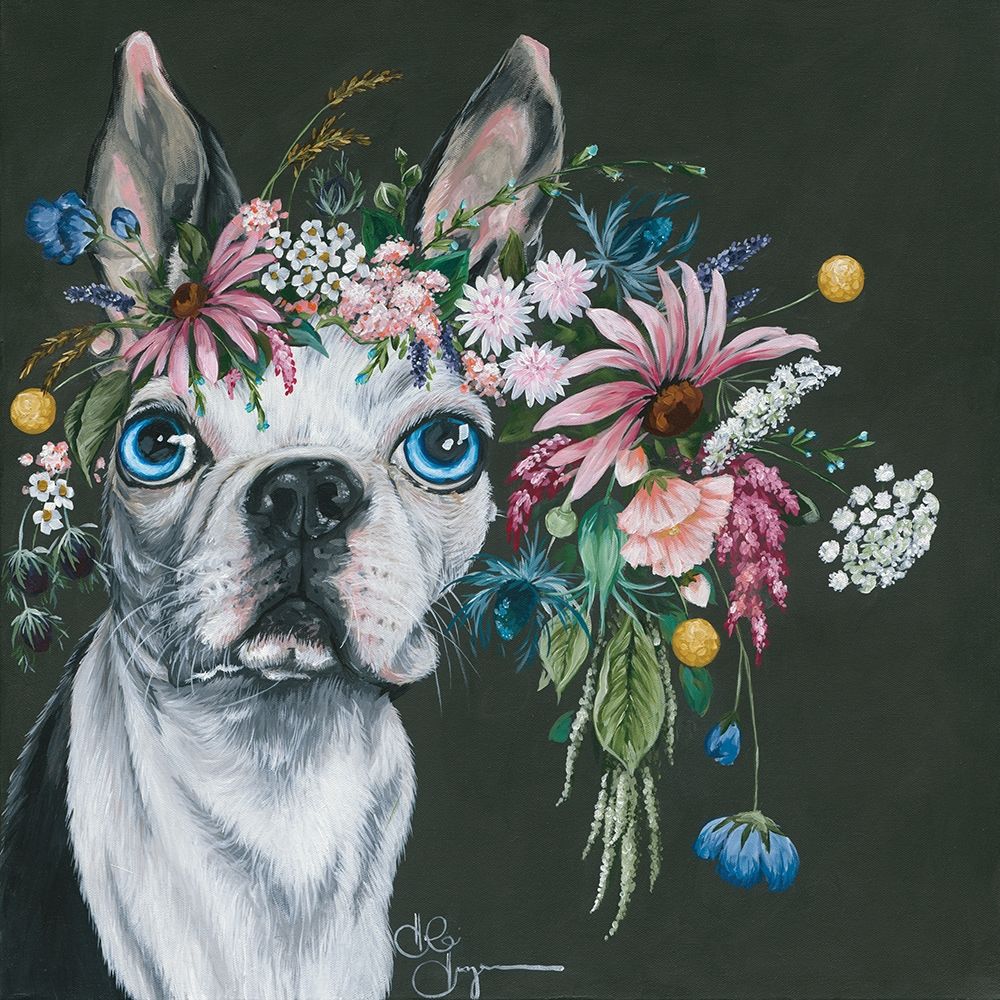 Boston Terrier art print by Hollihocks Art for $57.95 CAD