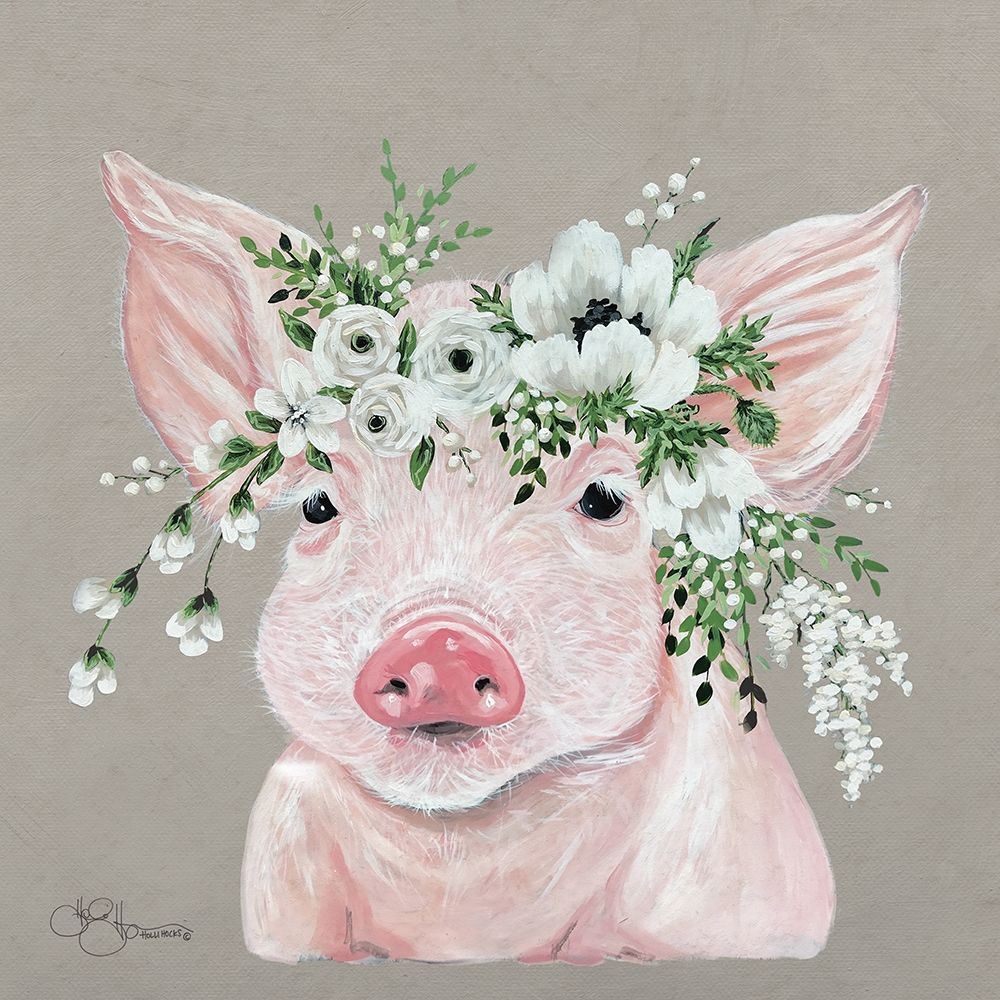 Poppy the Pig      art print by Hollihocks Art for $57.95 CAD