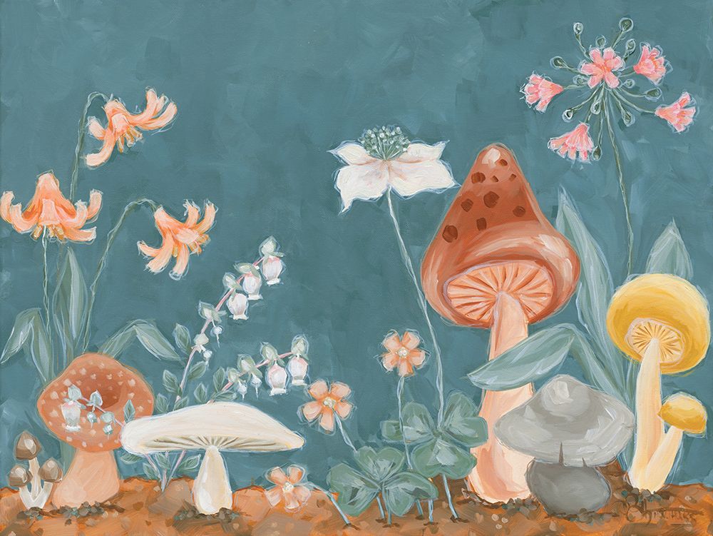 Many Mushrooms  art print by Hollihocks Art for $57.95 CAD