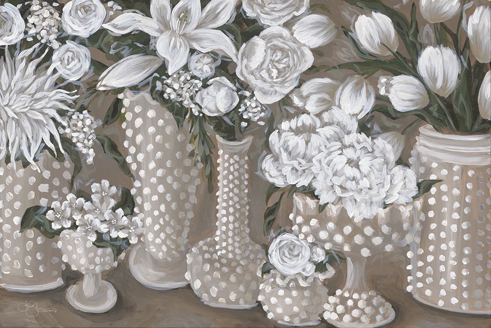 Milk Glass Vases art print by Hollihocks Art for $57.95 CAD