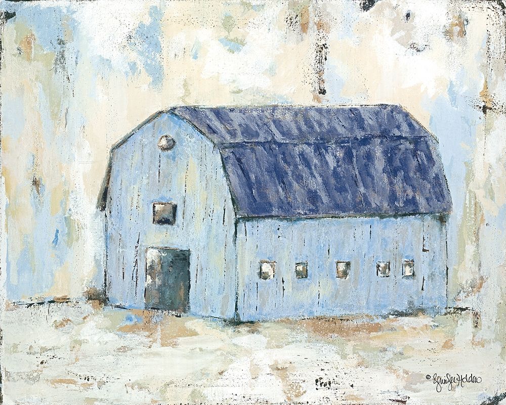 Blue Barnyard   art print by Jennifer Holden for $57.95 CAD