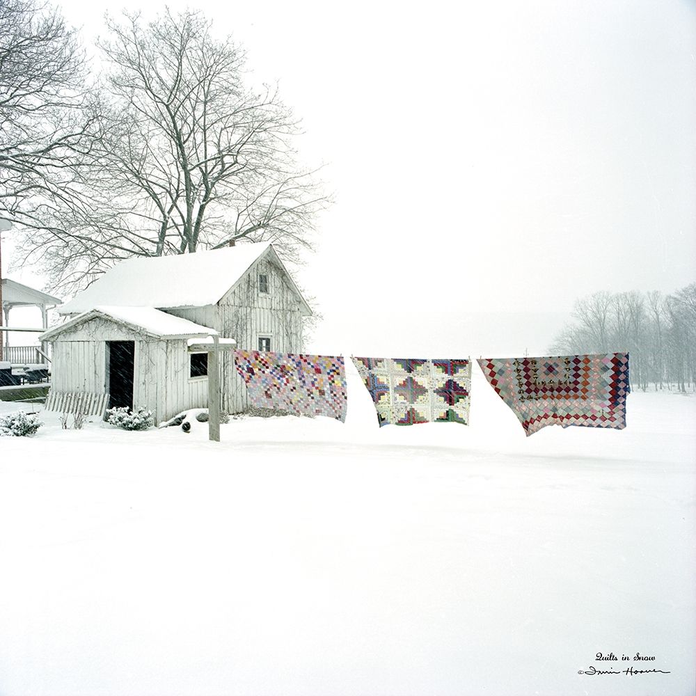 Quilts in Snow art print by Irvin Hoover for $57.95 CAD