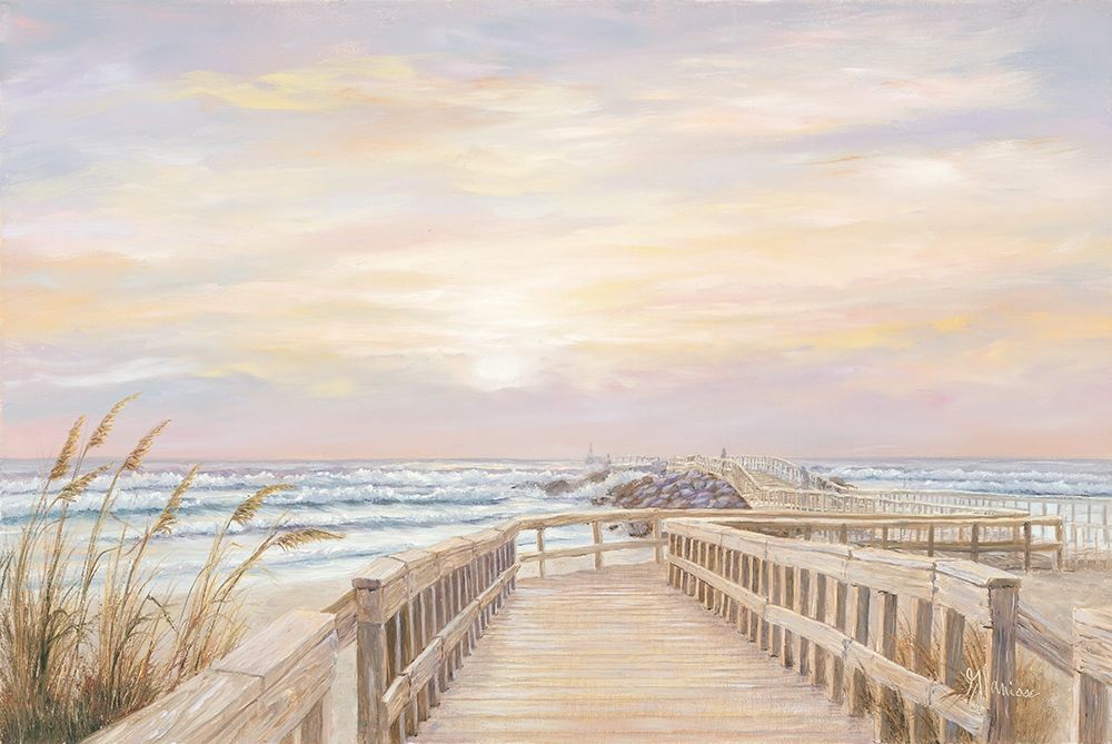 Ponce Inlet Jetty Sunrise art print by Georgia Janisse for $57.95 CAD