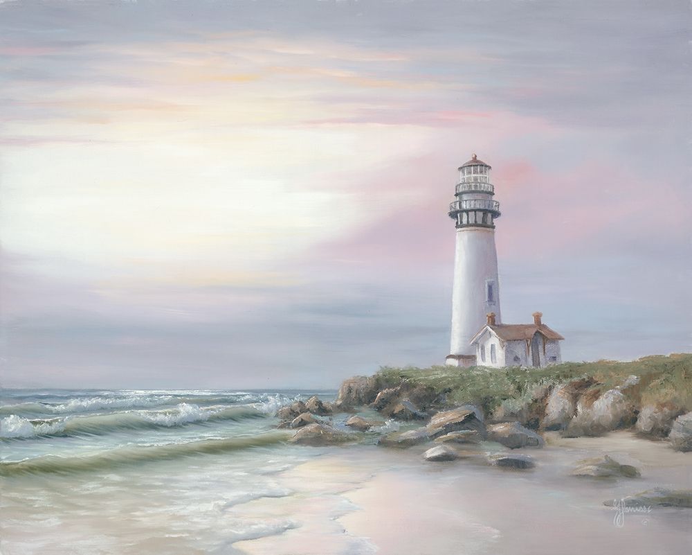 Lighthouse at Sunset art print by Georgia Janisse for $57.95 CAD