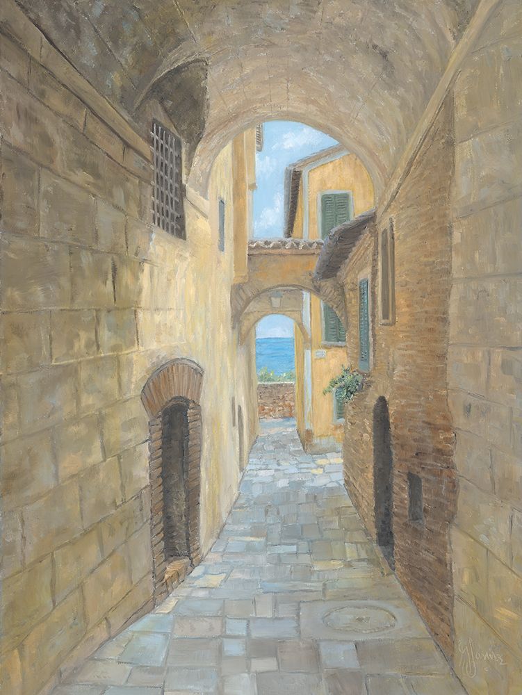 Tuscany Archway to the Sea art print by Georgia Janisse for $57.95 CAD