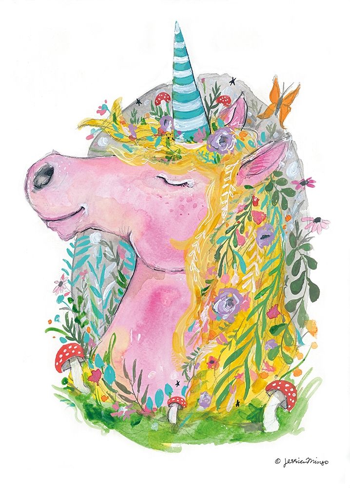 Fauna the Unicorn art print by Jessica Mingo for $57.95 CAD