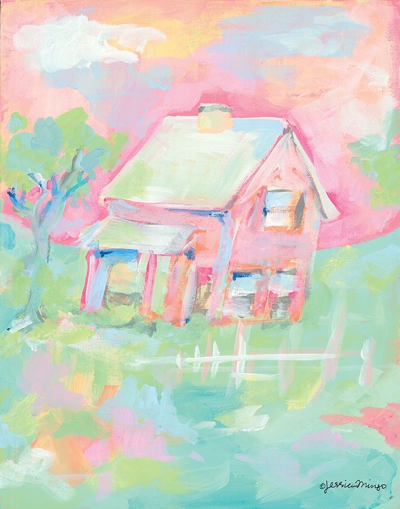 Sherbet Cottage art print by Jessica Mingo for $57.95 CAD