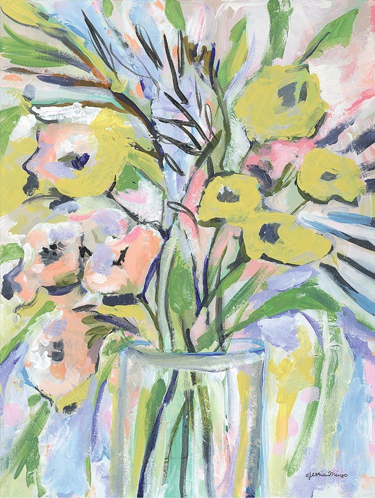 Floral Gold I art print by Jessica Mingo for $57.95 CAD