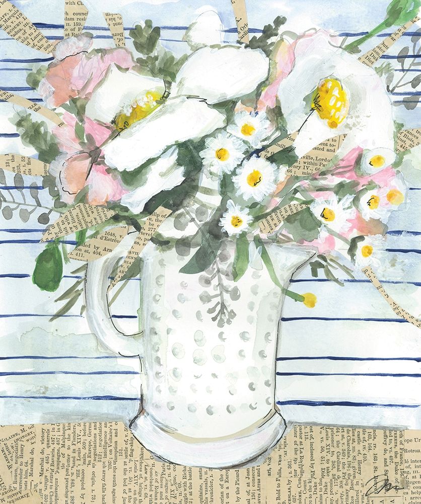 Milk Glass Florals art print by Jessica Mingo for $57.95 CAD