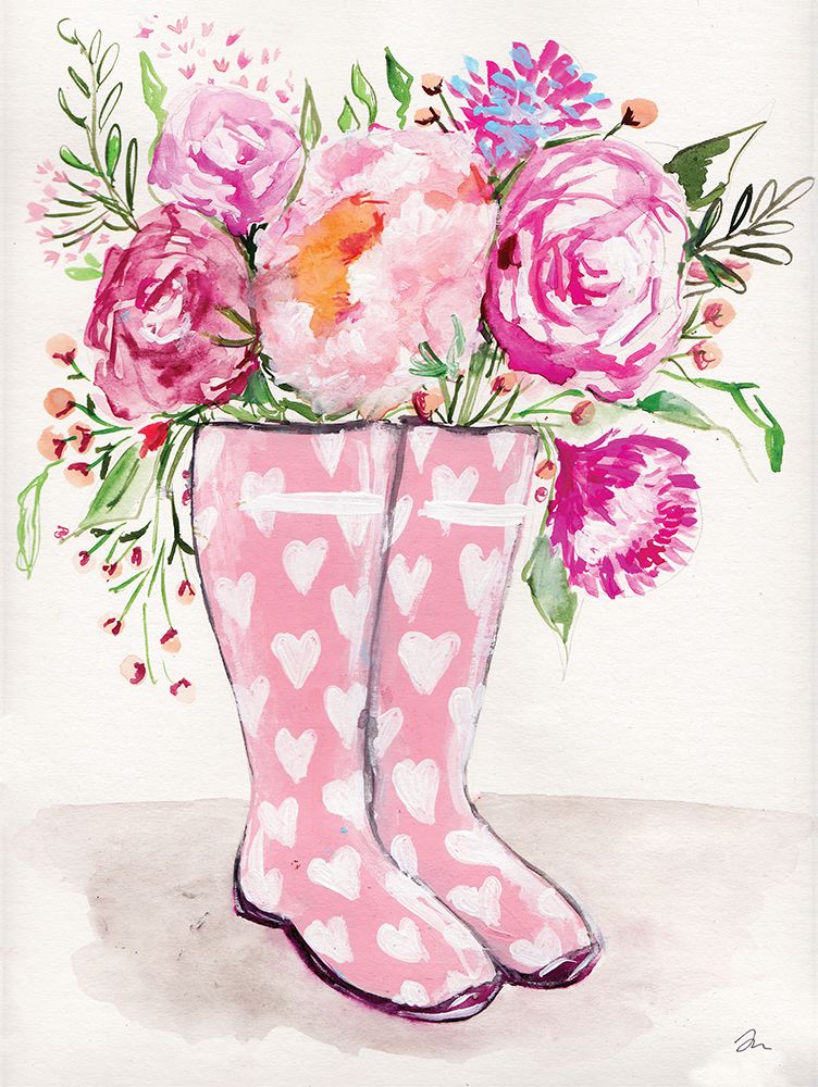 Rain Boot Flowers  art print by Jessica Mingo for $57.95 CAD