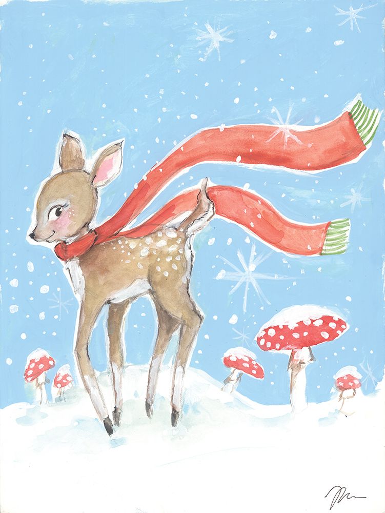 Christmas Deer art print by Jessica Mingo for $57.95 CAD