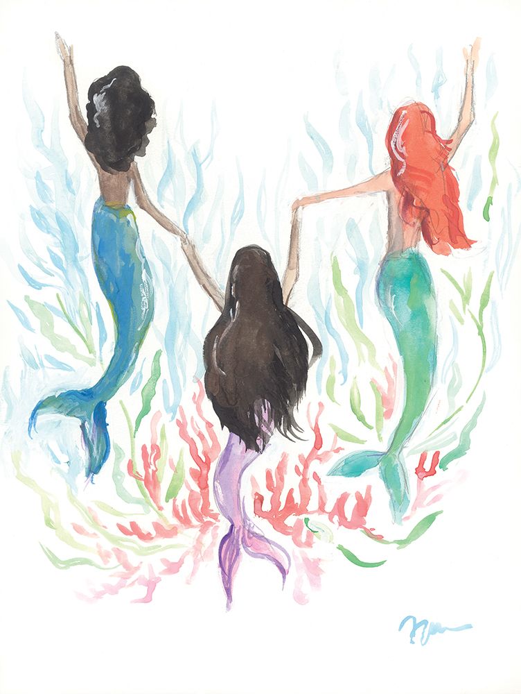 Mermaid Friends art print by Jessica Mingo for $57.95 CAD