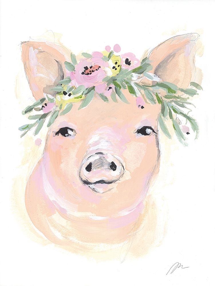Pink Pig art print by Jessica Mingo for $57.95 CAD