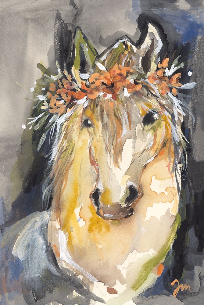 Floral Horse I art print by Jessica Mingo for $57.95 CAD