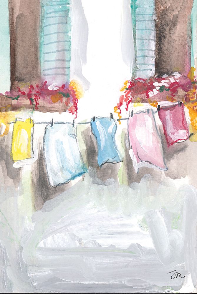 Italian Laundry Line art print by Jessica Mingo for $57.95 CAD