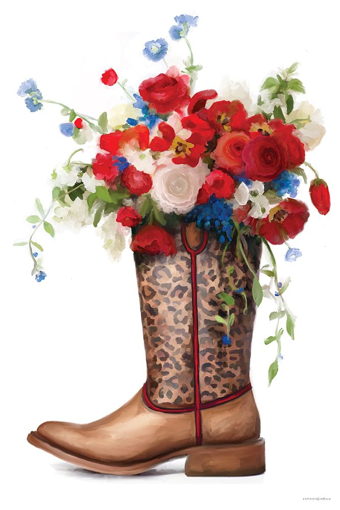 Fourth of July Rodeo Queen art print by Kamdon Kreations for $57.95 CAD