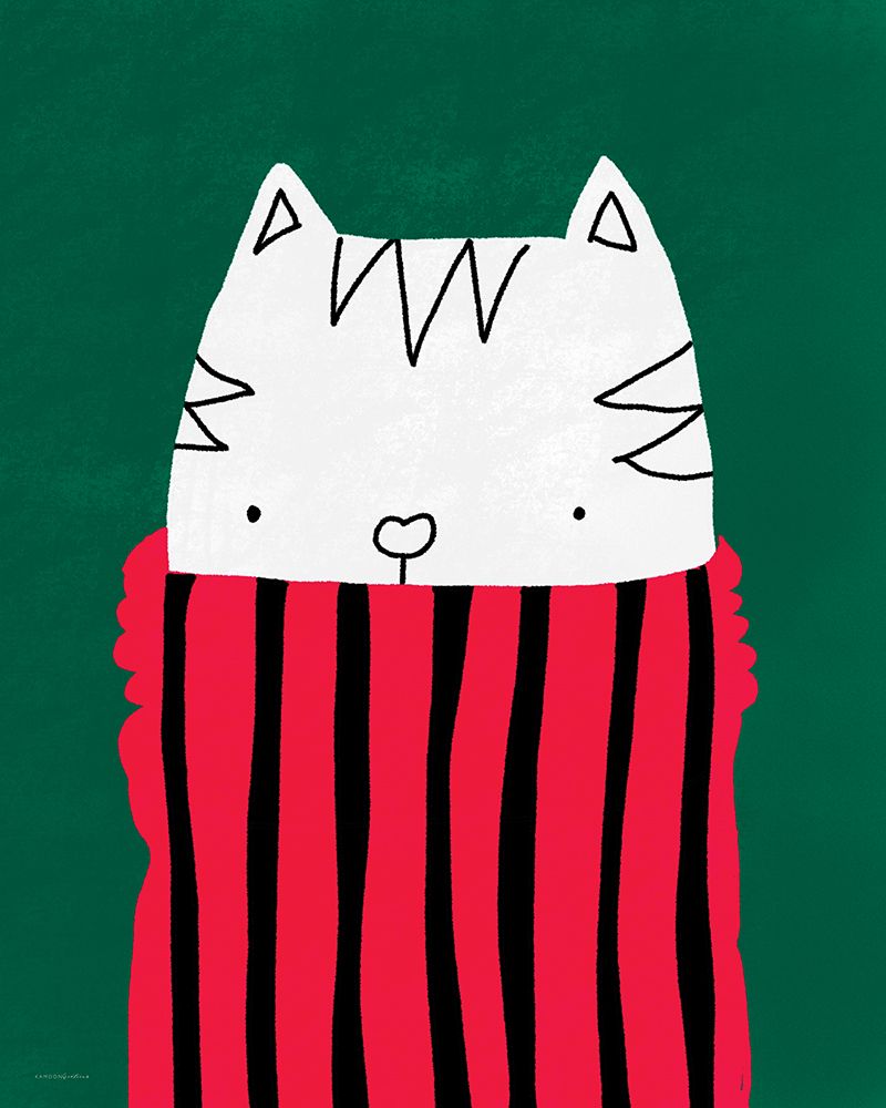 Turtleneck Cat art print by Kamdon Kreations for $57.95 CAD