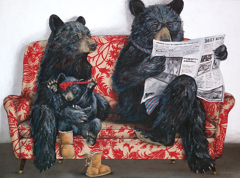Bear-ly Present art print by Kamdon Kreations for $57.95 CAD