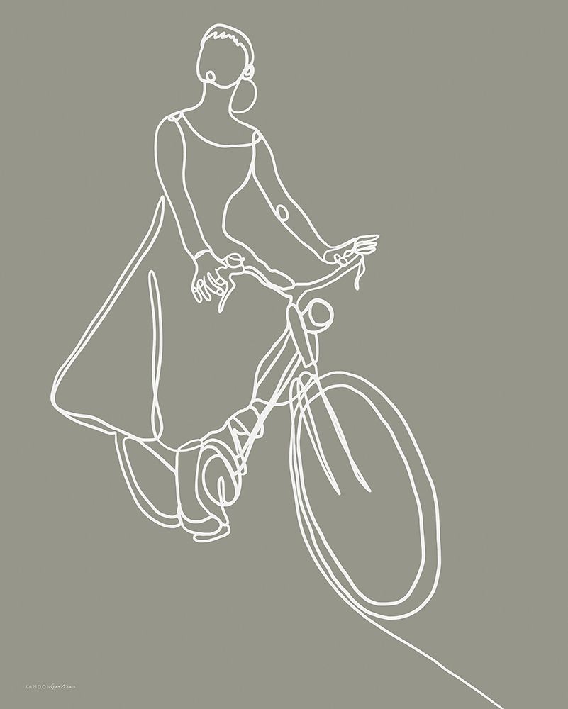 Audrey on a Bike art print by Kamdon Kreations for $57.95 CAD