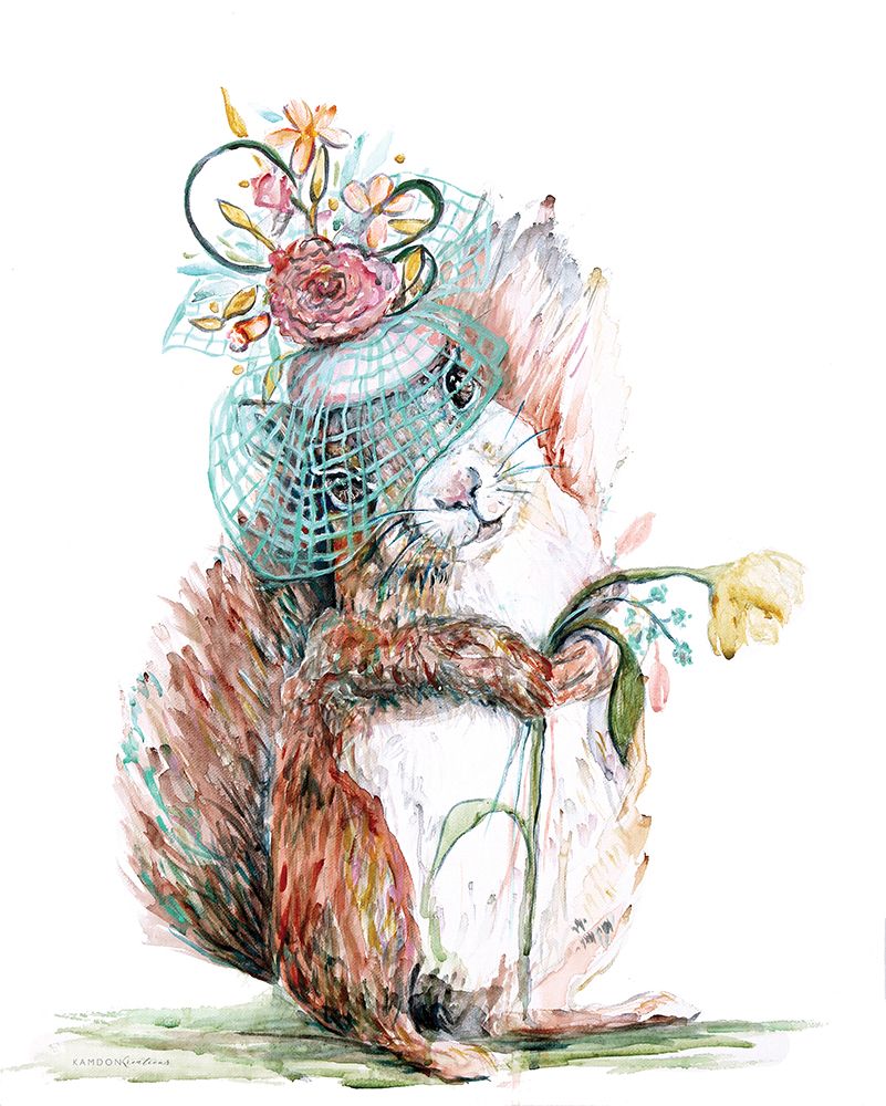Enchanted Squirrel art print by Kamdon Kreations for $57.95 CAD